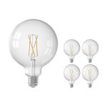 Voordeelpak 5x Calex Smart Globe G125 E27 7,5W 1055lm 1800-3000K Filament | Tuya Wifi - Afstembaar Wit