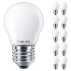 Voordeelpak 10x Philips Master Value LED Lustre E27 Kogel Mat 3.4W 470lm - 927 Zeer Warm Wit | Beste Kleurweergave - Dimbaar - Vervangt 40W