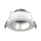Noxion LED Spot Ares Diep Wit 6W 540lm 927-940 3CCT - met Binnenring Zilver | Zaagmaat 68mm