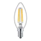 Philips Corepro LED Kaars E14 Filament Helder 6.5W 806lm - 827 Zeer Warm Wit | Vervangt 60W